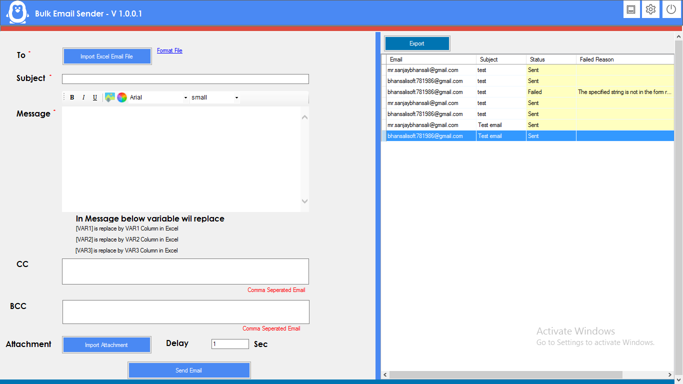 Bulk Email Sender With Smtp - 1